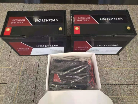 LTO 12V 75Ah 휴대용 리?? 티타네이트 배터리 팩 BMS와 함께 RV / 카라반 / 보트