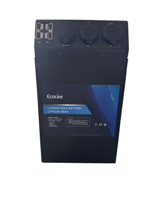 ECOLITE 빠른 충전 LiFePO4 휴대용 에너지 저장 리?? 배터리 12.8v 80A