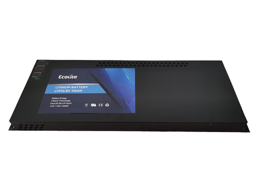 12.8V 110Ah LiFePO4 슬림라인 배터리 1408Wh 리?? 배터리 백업 에너지용 통합 BMS