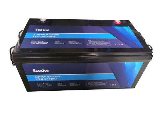 맞춤형 가벼운 무게 12.8V 460Ah LiFePO4 RV 리?? 배터리 통합 BMS
