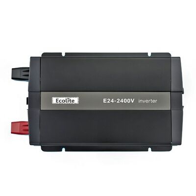 Ecolite 2400W 순수 정현파 파워 인버터 24V DC to 110V 220V AC 오프 그리드 태양광